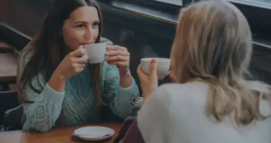 Card Women In Cafe