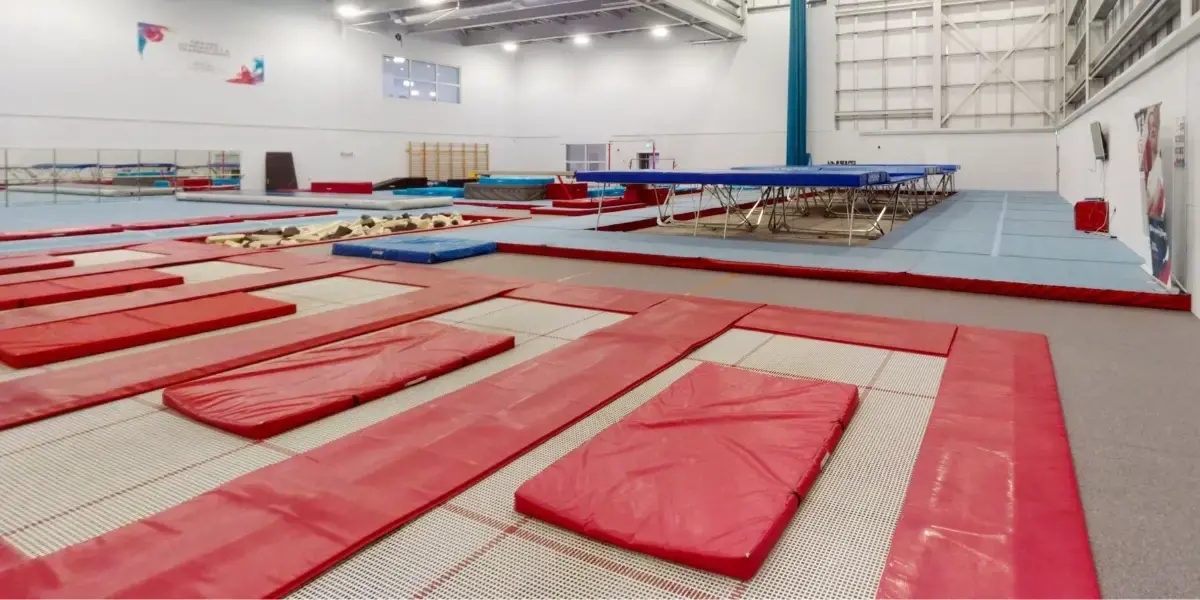 Trampolining and gymnastics equipment