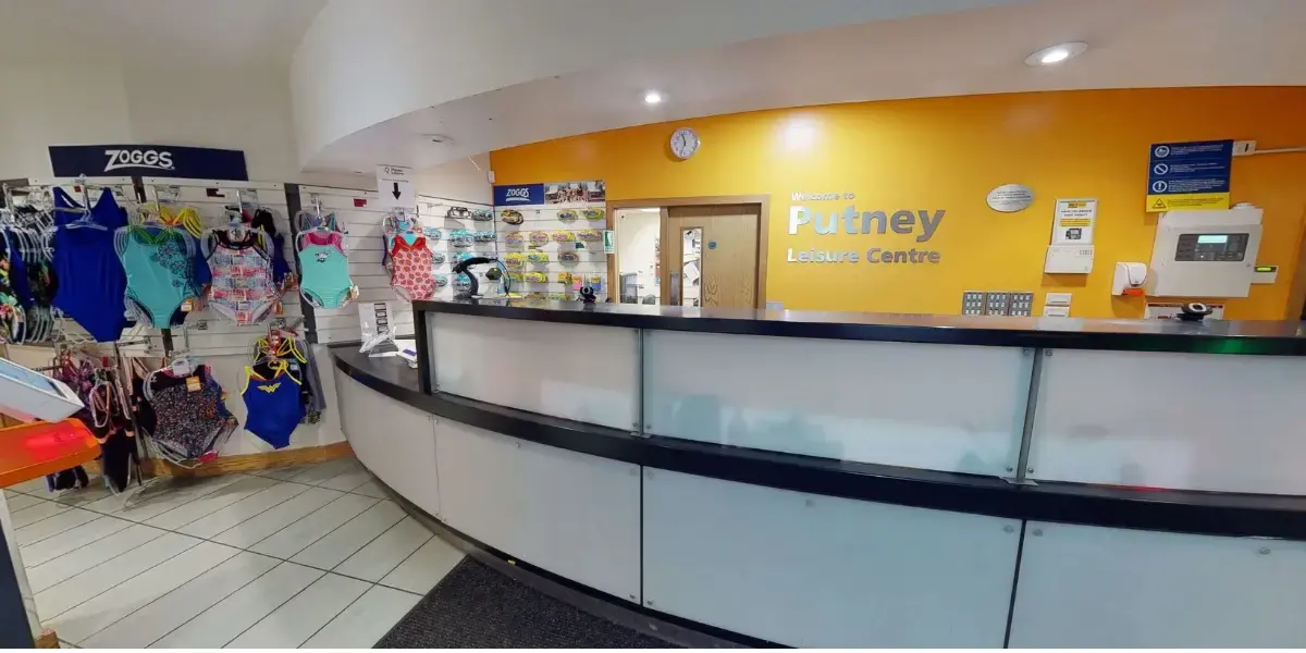 Reception area at Putney Leisure Centre