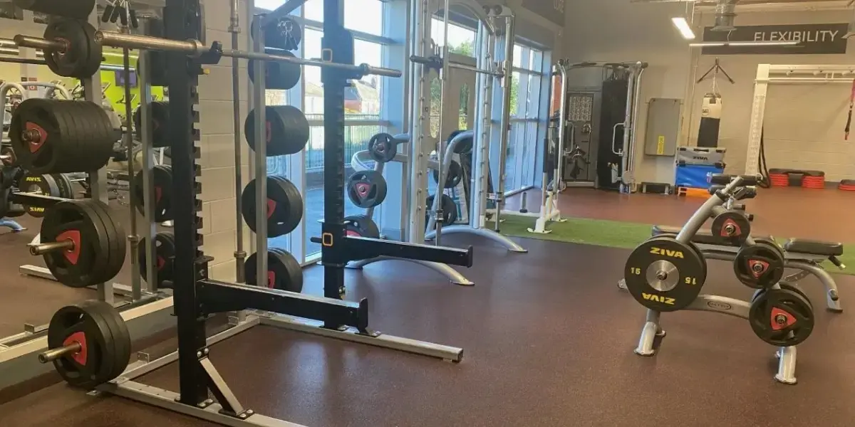 Weights area in Wisewood gym